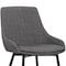Armen Living Mia Contemporary Dining Chair in Charcoal Fabric with Black Powder Coated Metal Legs LCMICHCH - alternate 8